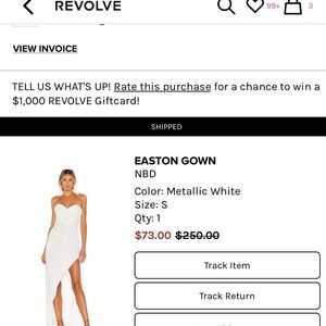 White Strapless dress never worn